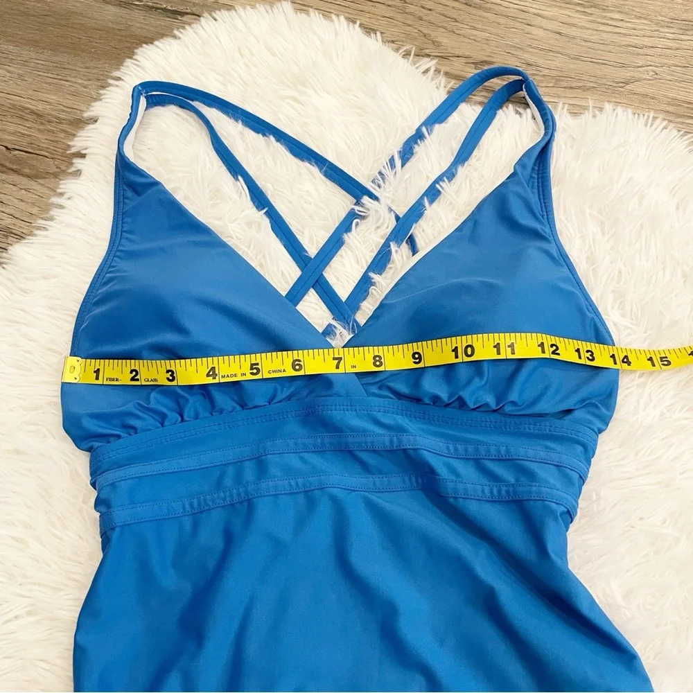 Athena One-Piece Swimsuit Bathing Suit Santorini 8 Medium Resort Vacation
